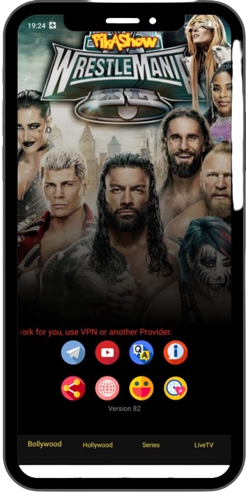 wwe wrestling on piakshow app