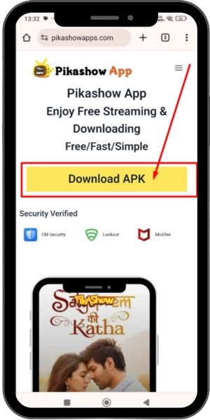 click on our website pikashowapps.com downlaod button
